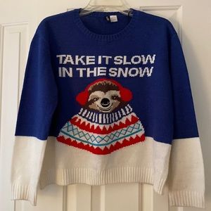 Divided sweater top by H&M. good condition  nice weight Size L